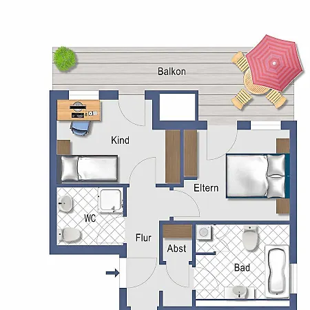 Strandburg In - Wg 10 Mit Balkon Und Meerblick *